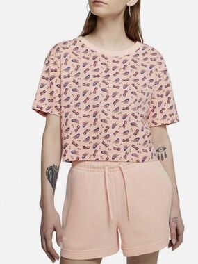 Nike Peach Patterned Short Sleeve Tee